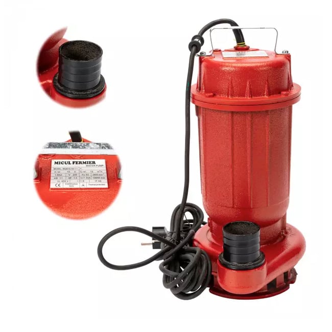 Pompa submersibila ape murdare Micul Fermier GF-0719, fara flotor, 15 mc/h, H max. 15, 1100 W