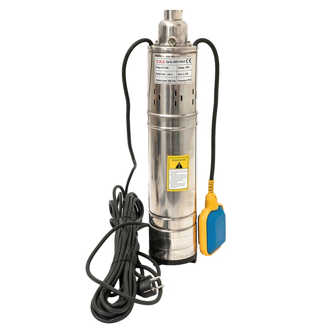 Pompa submersibila ape curate DRK QGD2 cu flotor, 3 mc/h, H max. 140 m, 750 W