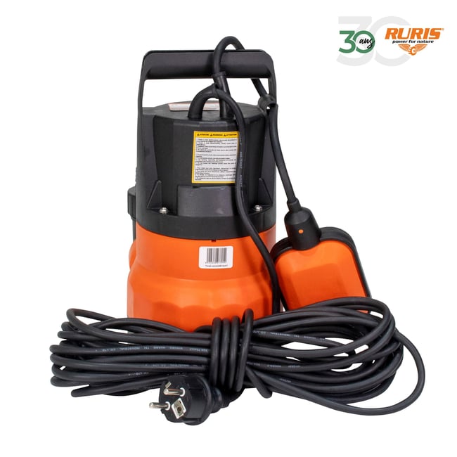 Pompa submersibila apa curata Ruris Aqua 8, 400 W, 7m³/h debit apa, 7 m inaltime refulara, 35°C temperatura maxima, 10 m lungime cablu