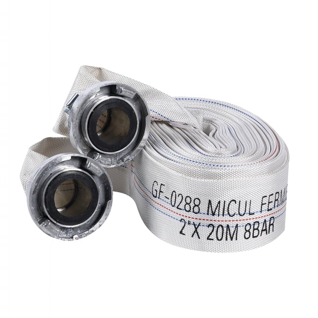 Furtun apa tip pompier cu capete, lungime 20 m, presiune 8 bari, Micul Fermier GF-0288