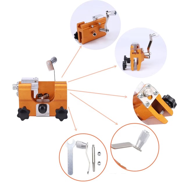 Dispozitiv pentru ascutit lant drujba (tip manivela)