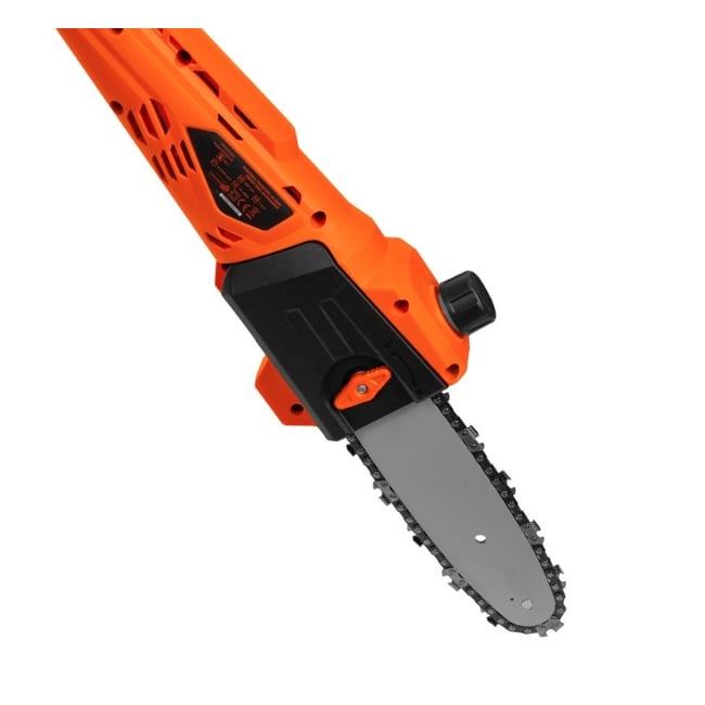 Fierastrau electric cu lant pentru taiat crengi, Evotools ONE EPTO, telescopic, lungime sina 20 cm, cu incarcator si acumulator 18 V, 2 Ah