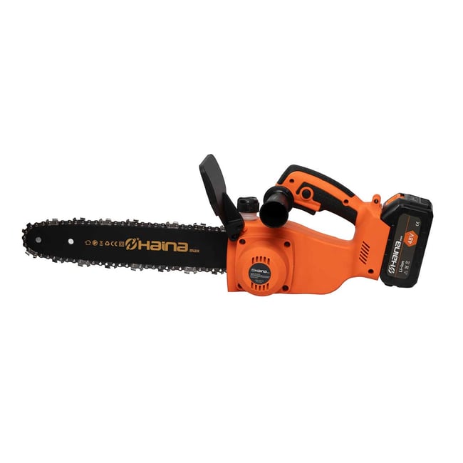 Drujba cu acumulator, Haina HM-6793, 2 baterii 48 V Li-ion, 4 AH, 5500 RPM, lungime sina 30 cm