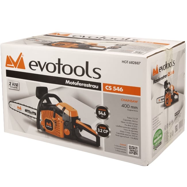 Drujba / motofierastrau pe benzina Evotools CS 546, lungime sina 40 cm, 3.2 CP