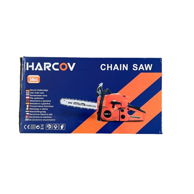 Drujba / motofierastrau pe benzina HARCOV 58cc lungime sina 40 cm, 3.35 CP, 2.6 kW, 2 lame, 2 lanturi