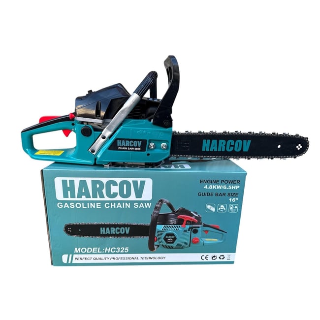 Drujba / motofierastrau pe benzina, Harcov HC325, lungime sina 40 cm, 6.5 CP, 4.8 kW - 2 lame, 2 lanturi