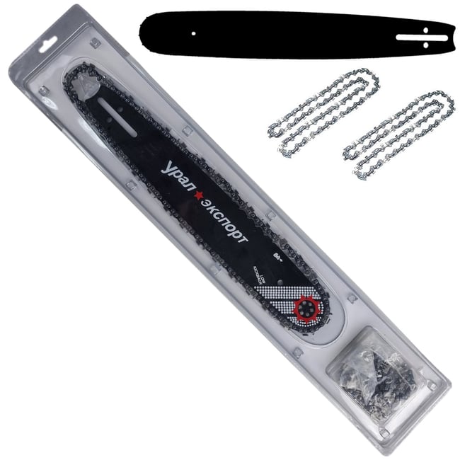 Set lama si 2 lanturi drujba Ural Export, Lungime 40cm / 32 dinti