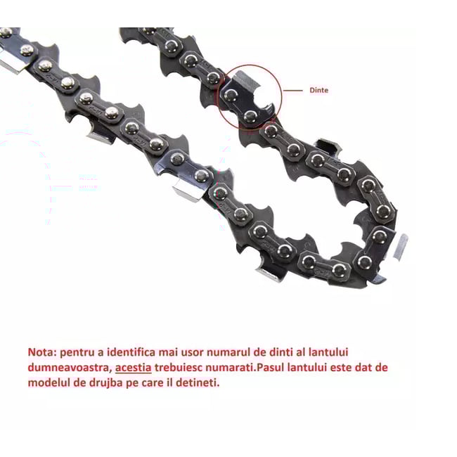 Lant drujba 32 dinti, pas 3.25, grosime 1.5 mm, 64 pinteni, (colt drept) BELARUS