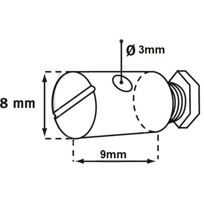 Set 10 buc capat cablu acceleratie / frana (universal) 9x8mm