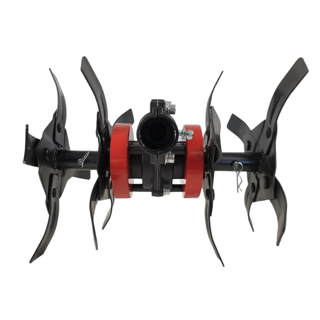 Cultivator motocoasa, 28 mm x 9 T, compatibil tija 28mm si 9 caneluri, negru