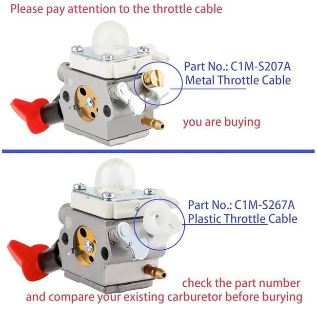 Carburator motocoasa compatibil Stihl FS 56, FS 56R, FS 70, FS 70R, FS 70RC, KM 56, KM 56RC (C1M-S207A)