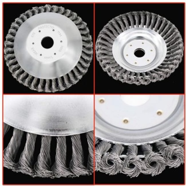 Disc motocoasa cu perie de sarma, 200mm, 8"