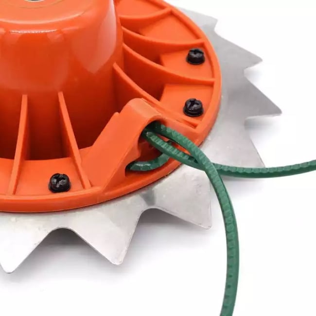 Disc motocoasa pentru tuns iarba 2in1 (16 dinti si fir), Gri/Rosu