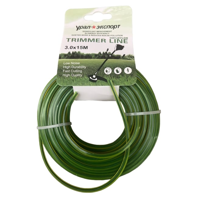 Fir motocoasa cu insertie carbon, 3 mm x 15m, patrat