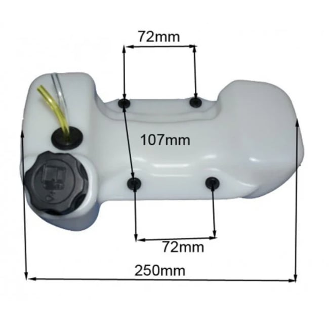 Rezervor benzina compatibil motocoasa Ruris DAC 210, DAC 310, 441, 431c