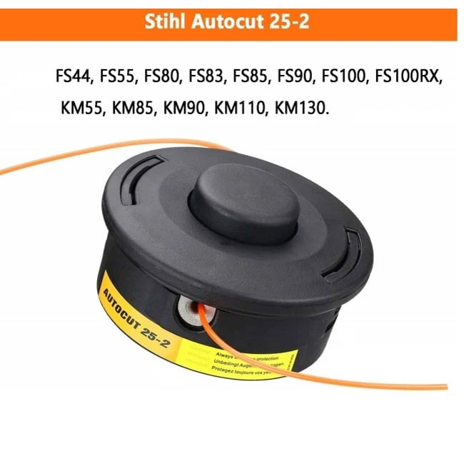 Cap tambur / mosor motocoasa cu fir Autocut 25-2 (piulita 10 x 1) compatibil cu Stihl FS44 FS55 FS80 FS83 FS85 FS90 FS9