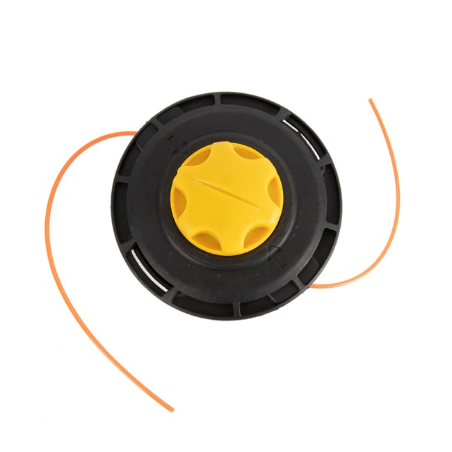 Cap tambur / mosor motocoasa cu fir, buton galben (piulita 10 x 1.25)