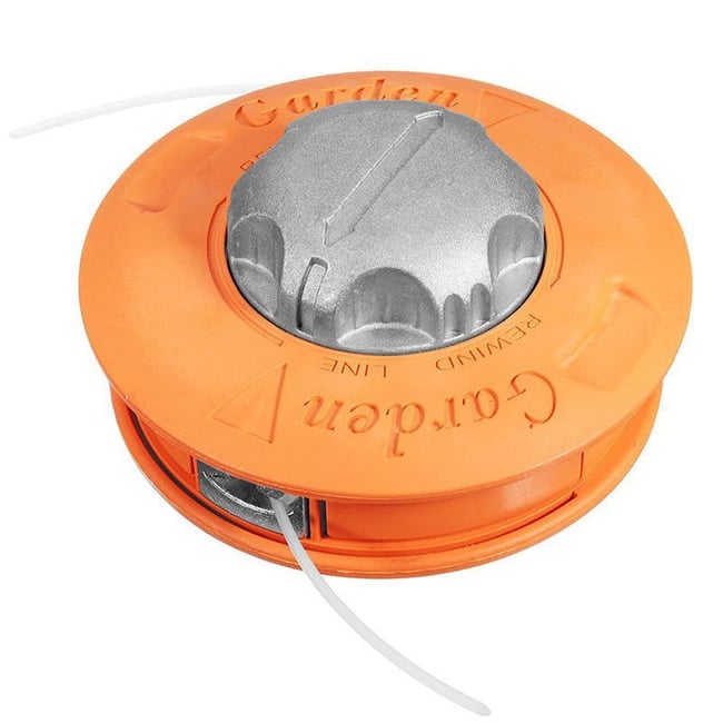 Tambur motocoasa automat portocaliu cu buton metalic Easy Feed M10, pas 1.25 (GF-1680)