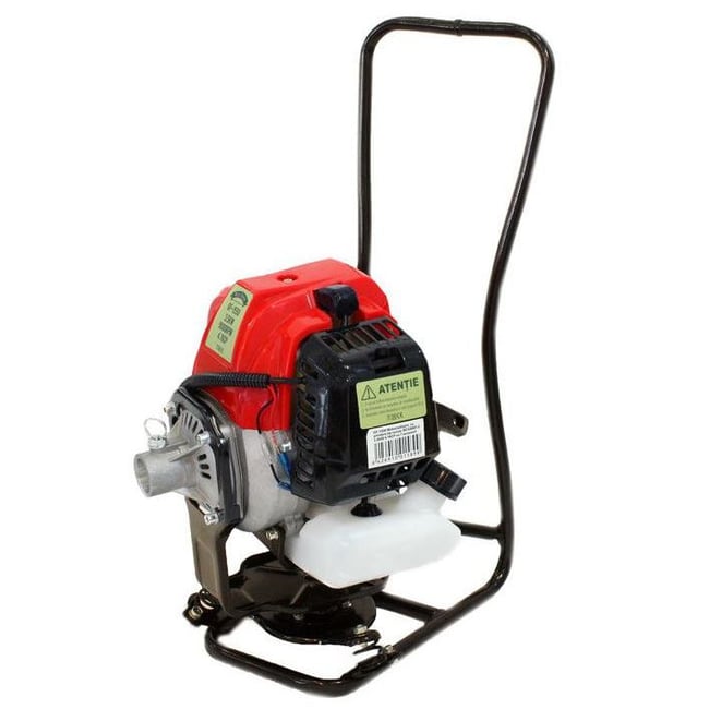 Motocoasa cu prindere tip rucsac Micul Fermier GF-1550, motor 2 timpi, 3.5 kW, 4.76 CP, 7 accesorii, tija flexibila