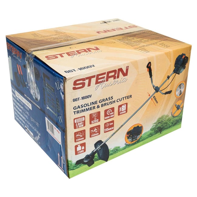 Motocoasa pe benzina Stern GGT1600V, 2 timpi, 2.1 kW, 2.8 CP, accesorii incluse