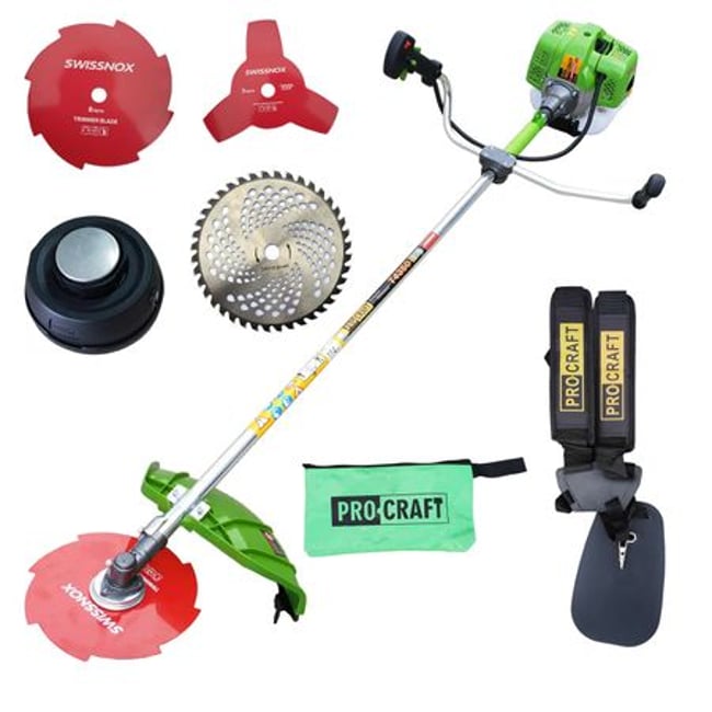 Motocoasa pe benzina Procraft T4350, 2 timpi, 4.3 kW, 6 CP, accesorii incluse