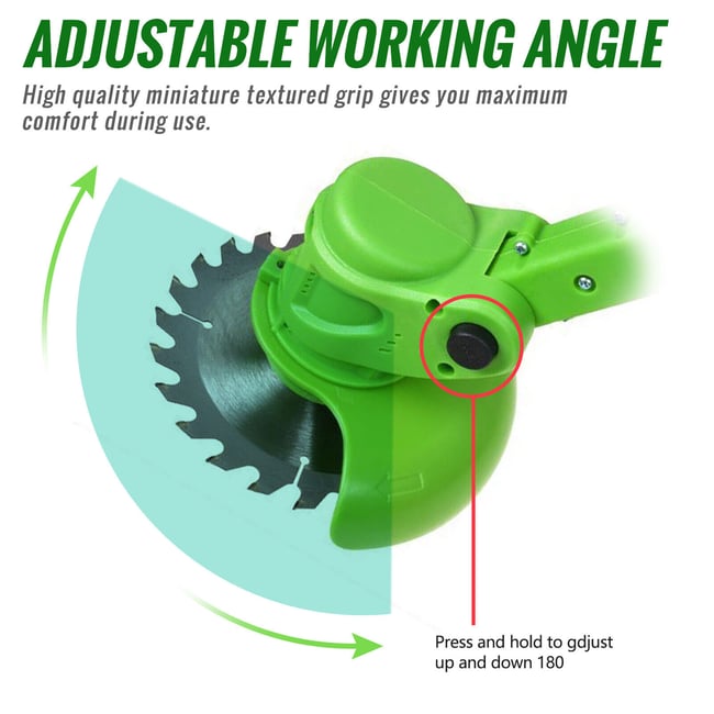 Motocoasa electrica Ieto cu 2 acumulatori 48 V, brat ajustabil, 2 Lame, 1 Disc Pentru Taiere, 20000 RPM, 2-3 Ore Autonomie, Verde