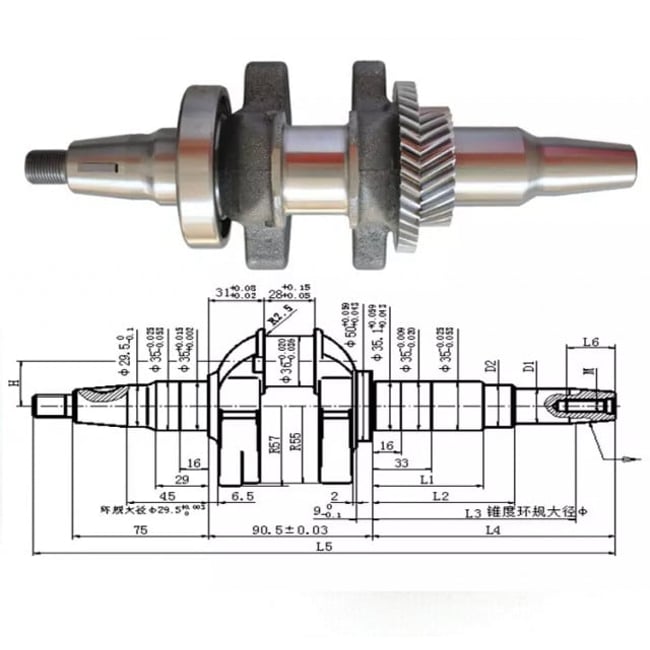 Ambielaj generator conic 13CP (GX 390, 188F)