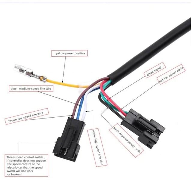 Acceleratie bicicleta / scuter electric (cu indicator de voltaj si buton On-OFF)