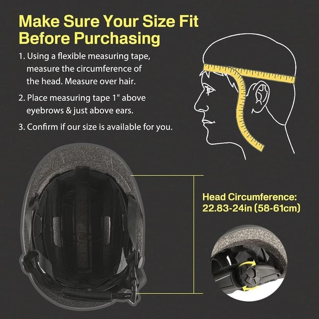 Casca trotineta cu leduri incorporate, baterie reincarcabila, viziera, negru mat