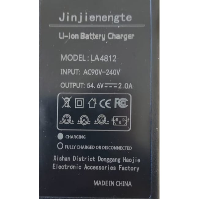 Incarcator bicicleta electrica 54.6V 2A, pentru baterii 48v Li-Ion, XLR 3P