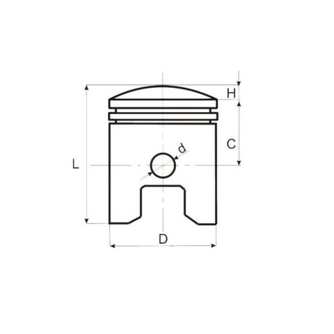Kit piston atv cross 150cc Loncin (62mm, bolt 15mm) 4t