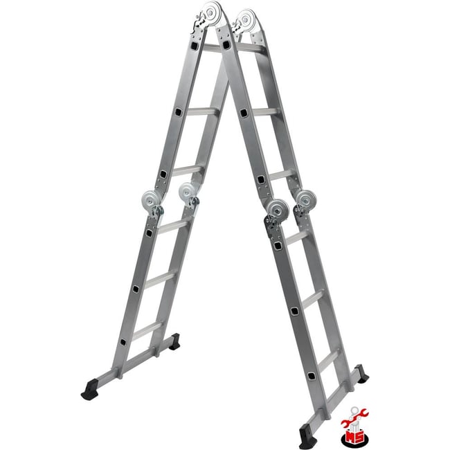 Scara constructii articulata, Vorel 17704, 3.4 m, 150 kg, 3 trepte tronson