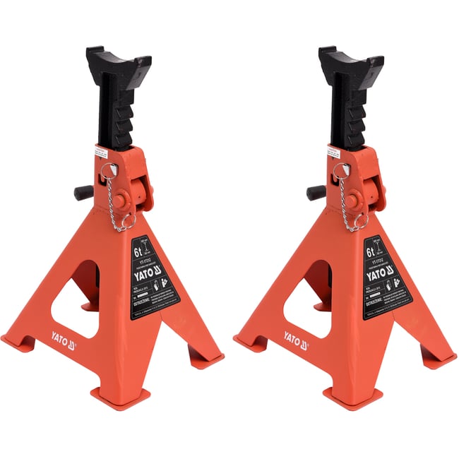 Set 2 suporti pentru auto, Yato YT-17312, capacitate 6 Tone