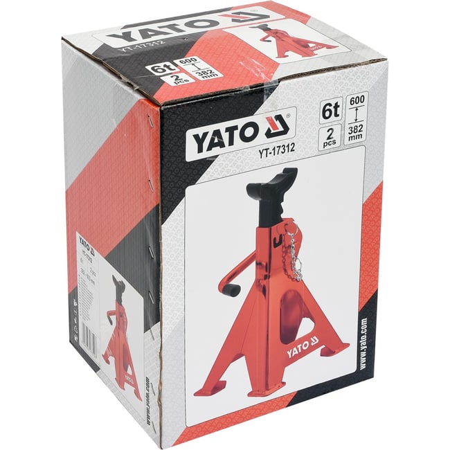 Set 2 suporti pentru auto, Yato YT-17312, capacitate 6 Tone