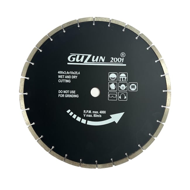 Disc taiat asfalt si beton diamantat, 400x25.4 mm, Guzun