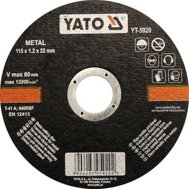 Disc Debitat Metal 115 X 1.2 X 22mm Yato YT-5920