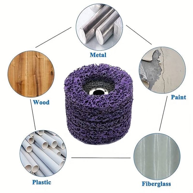 Disc cu banda violet, diametru 125 mm, pentru indepartarea ruginii pentru polizoare unghiulare