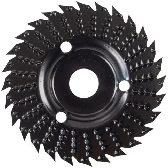 Disc circular slefuit, modelat, raspel, otel carburat, pentru lemn, plastic, ipsos, 125x22.2 mm