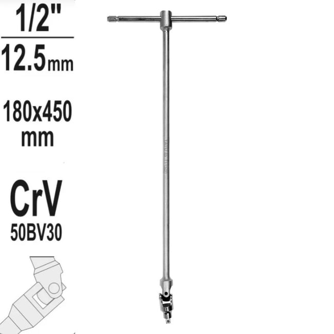 Antrenor cardanic tip T, prindere 1/2, 450 x 180 mm Yato YT-15293