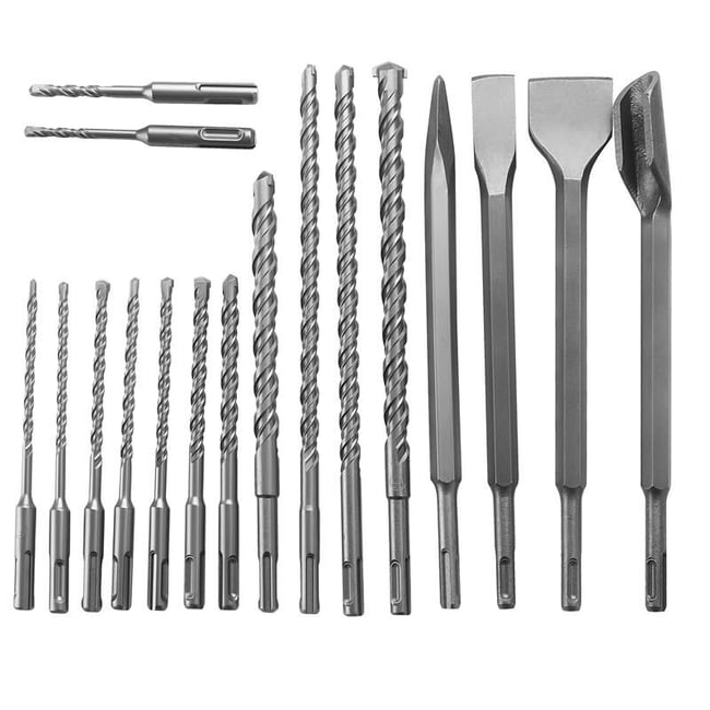 Set burghie si dalti pentru beton, Kraft&Dele KD10068, SDS-Plus, valiza transport, 17 bucati