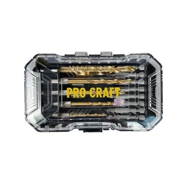 Set burghie pentru metal, biti, chei tubulare Procraft DBS-18, 18 piese