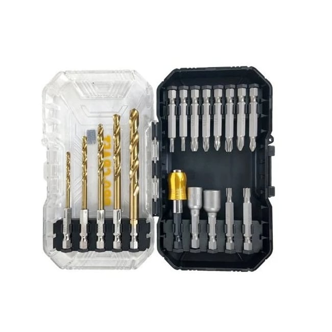 Set burghie pentru metal, biti, chei tubulare Procraft DBS-18, 18 piese