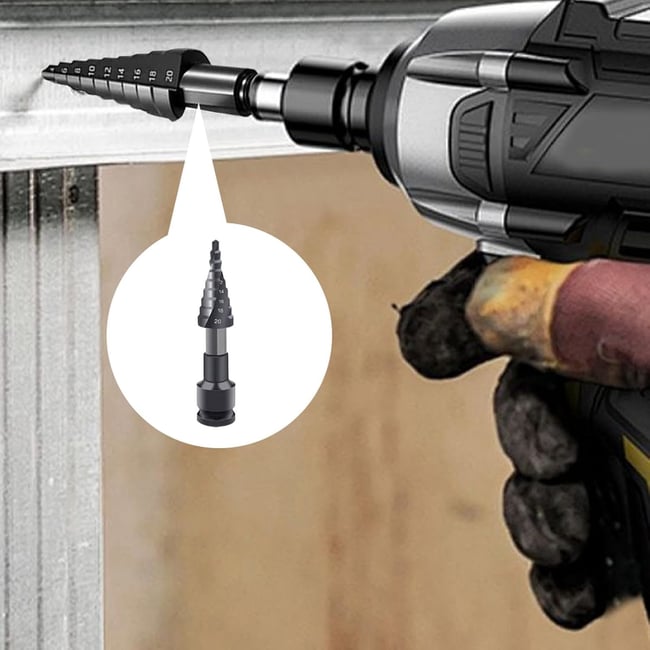 Burghiu conic in trepte, 4 – 20mm, pentru masina gaurit cu impact