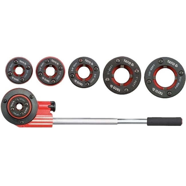 Set filiere cu clichet, 7 bucati, Yato YT-2900