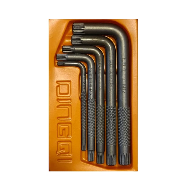 Set chei imbus M, DINGQI, 5 buc, M5, M6, M8, M10, M12, cutie depozitare inclusa