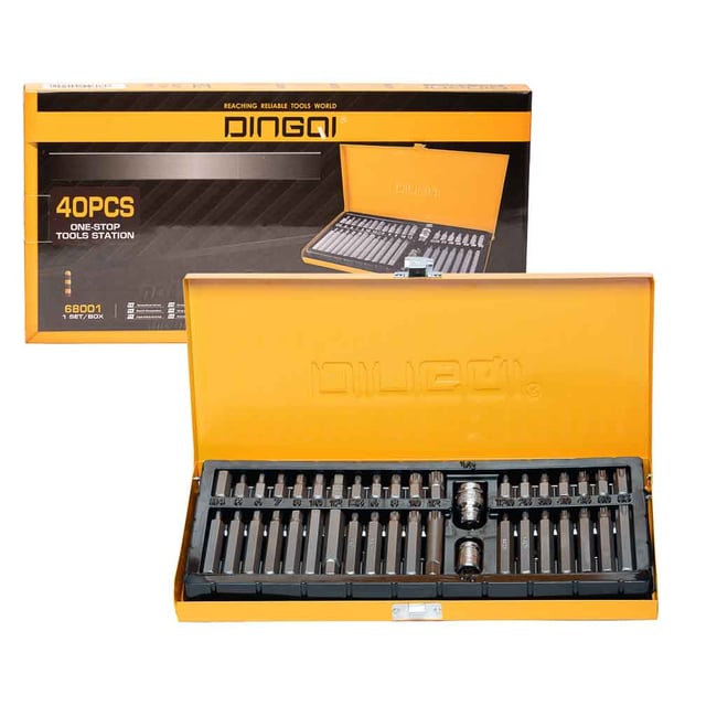 Trusa biti torx, hex si spline 40 piese CR-V, DINGQI 68001