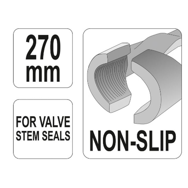 Cleste pentru sigilat supape cu picior lung 270mm, YATO YT-0648