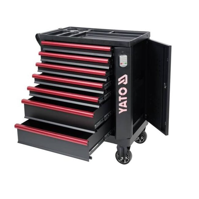 Dulap de scule cu 7 sertare neechipat, cifru electronic, Yato YT-09004