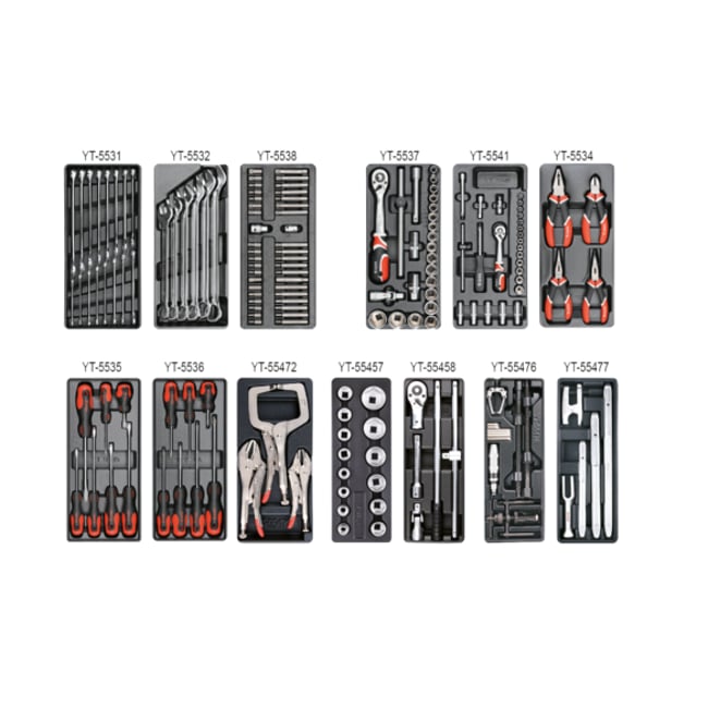 Dulap cu scule profesional 7 sertare echipat complet cu 165 piese Yato YT-55293