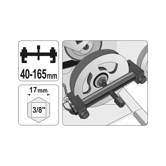 Dispozitiv extras fulie Yato YT-25480, 40 - 165 mm